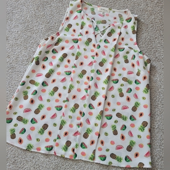 Faith & Bliss Fruit Print Tank XS - LN - Picture 3 of 8
